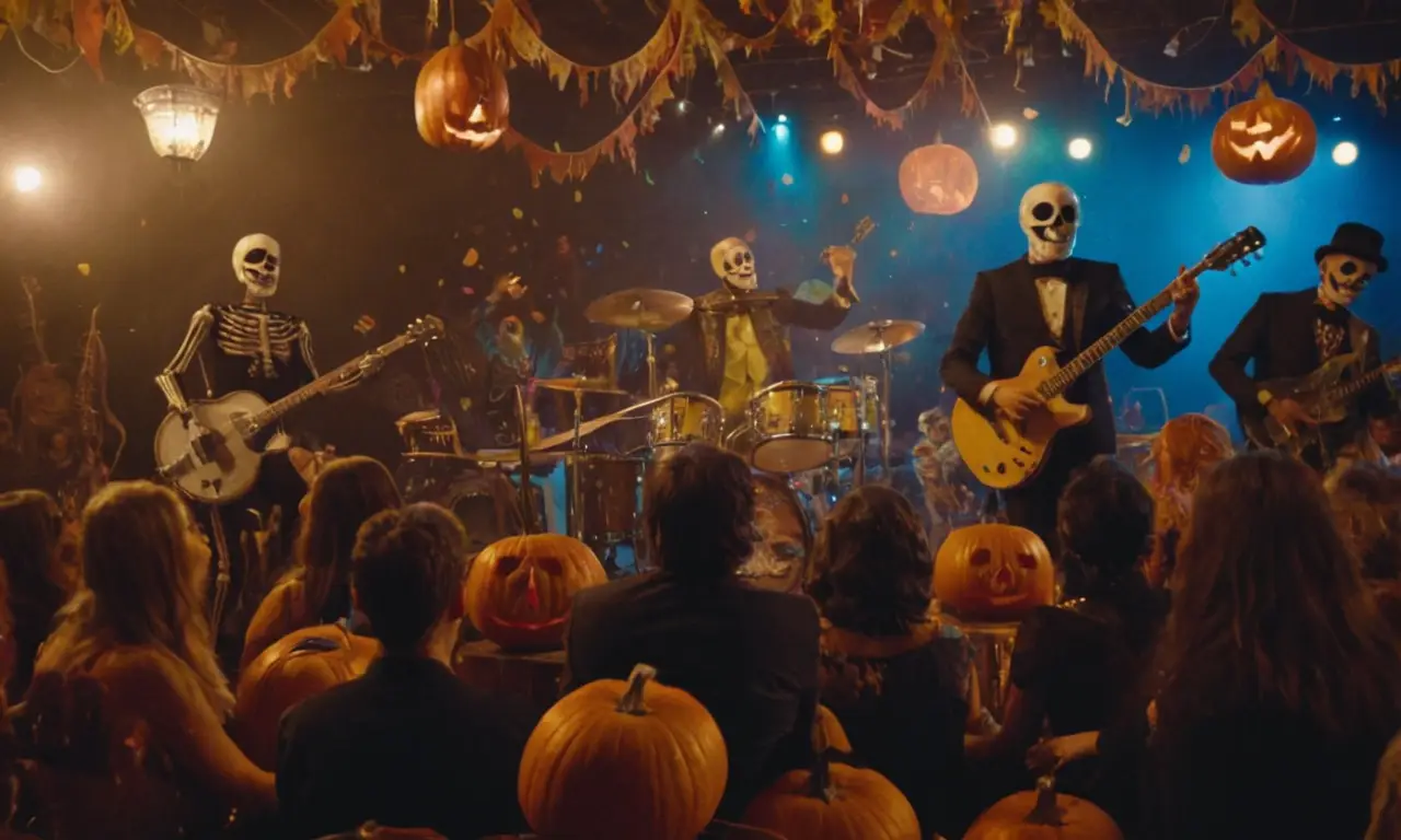 Una fiesta de Halloween vibrante y llena de energía