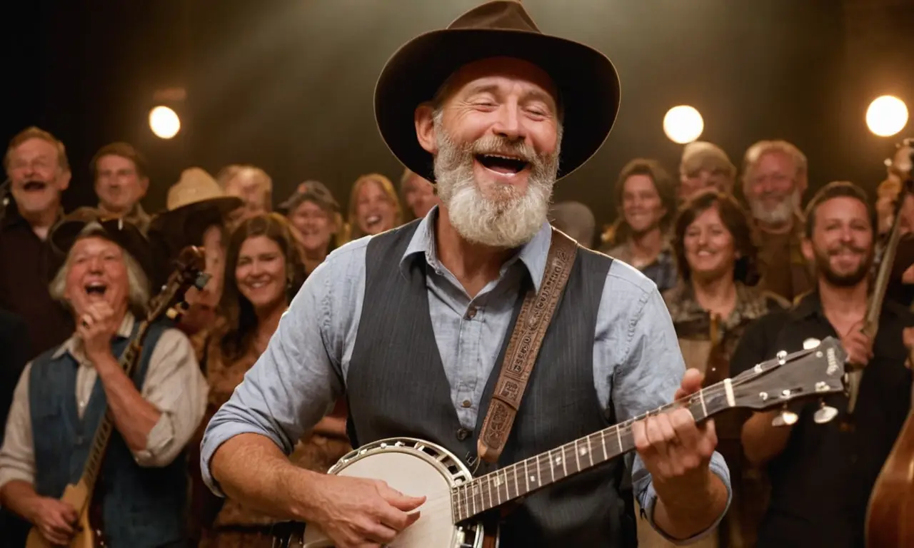 Un músico de bluegrass disfruta del éxito