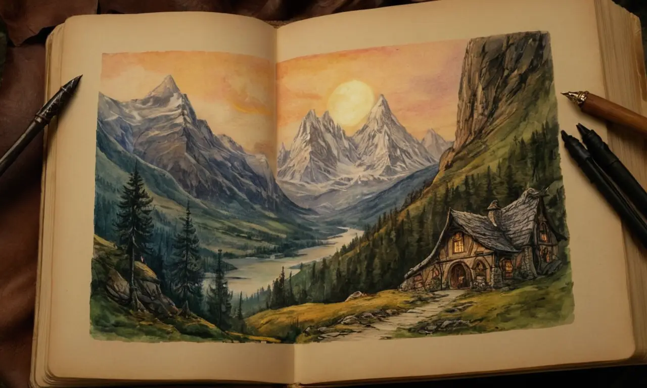 Un mundo fantástico de Tolkien plasmado en tinta y papel